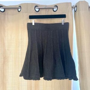 CAbi 100% cotton knit gray sweater skirt